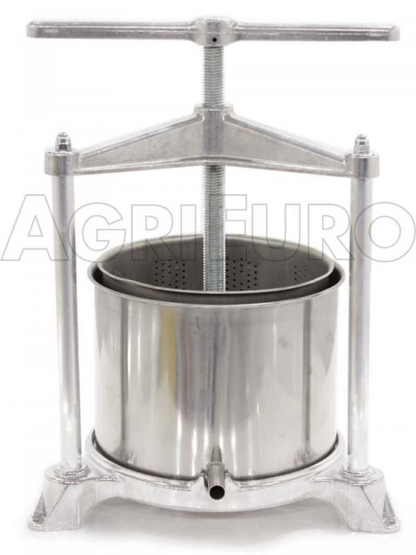 Prensa manual para berenjenas, uva, c&iacute;tricos, etc. de aluminio medida grande 5,5 L
